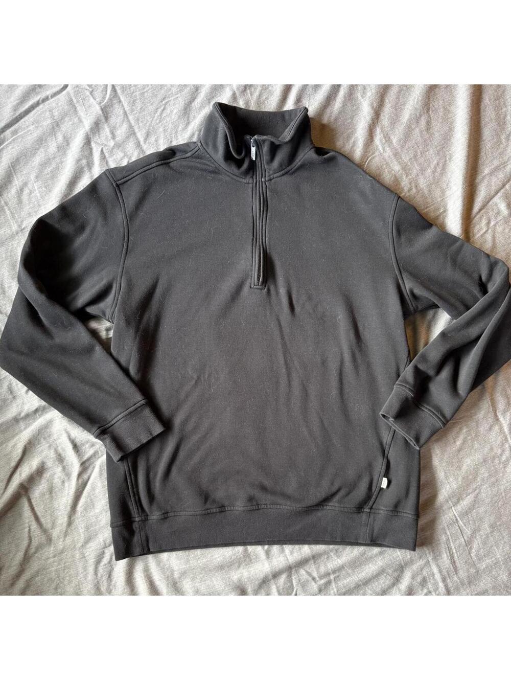 UGG Mens 1/4 Zip Sz XL Black Sweatshirt XL Long Sleeve